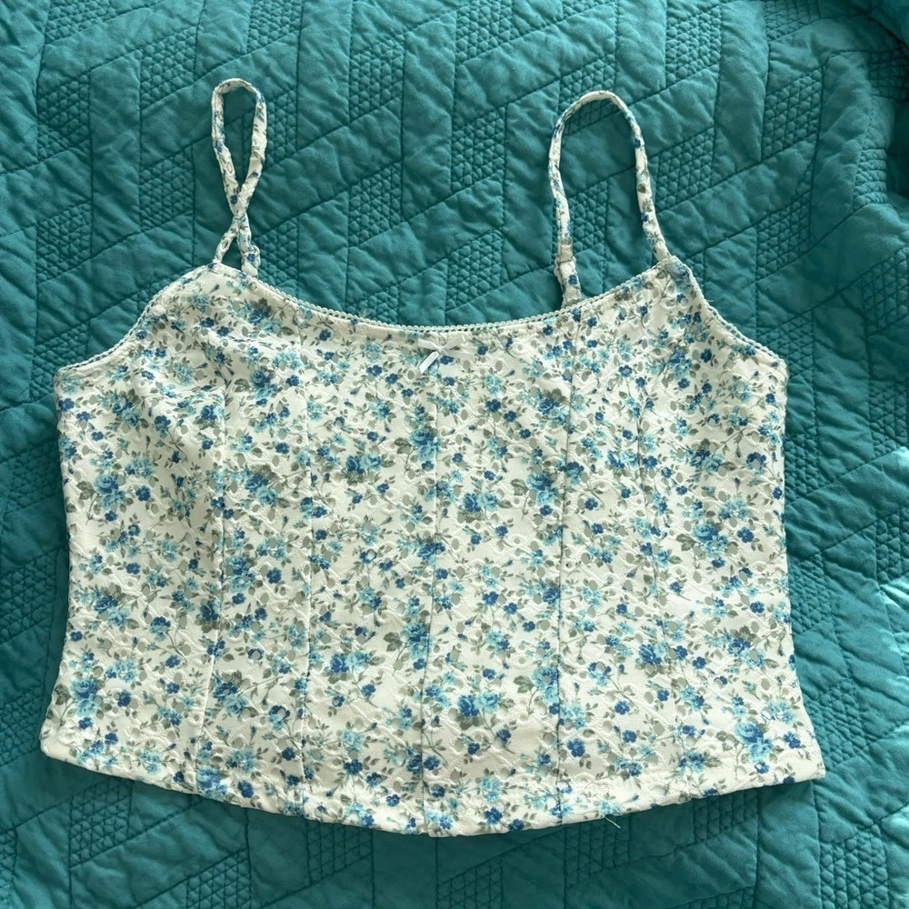 Altar’d State Floral Eyelet Corset Top